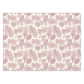 Elegante chique roze rustieke paarden Toile Tafelkleed (Voorkant (Horizontaal))