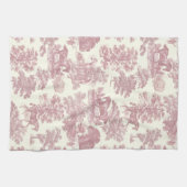 Elegante chique roze rustieke paarden Toile Theedoek (Horizontaal)