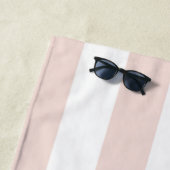 Elegante chique Roze streep bruidsfeest cadeaus Strandlaken (In situ)