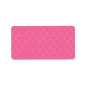 Elegante chique roze zilveren Quatrefoil Glitter P Etiket (Voorkant)