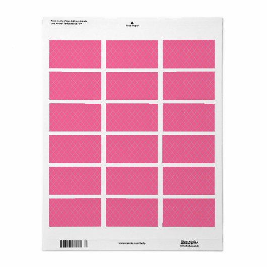 Elegante chique roze zilveren Quatrefoil Glitter P Etiket (Full Sheet)