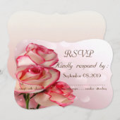Elegante Chique Rozen RSVP Kaart (Voorkant / Achterkant)