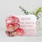 Elegante Chique Rozen RSVP Kaart (Staand voorkant)