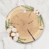 Elegante & chique rustieke bruiloft houten dank u bedankjes labels (Achterkant)