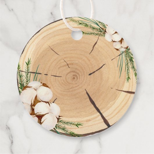 Elegante & chique rustieke bruiloft houten dank u bedankjes labels (Achterkant)