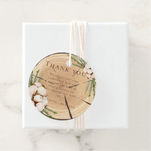 Elegante & chique rustieke bruiloft houten dank u bedankjes labels (In situ)