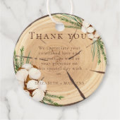 Elegante & chique rustieke bruiloft houten dank u bedankjes labels (Voorkant)