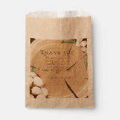 Elegante & chique rustieke bruiloft houten dank u bedankzakje (Voorkant)