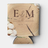 Elegante & chique rustieke bruiloft houten dank u blikjeskoeler (Voorkant)