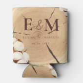 Elegante & chique rustieke bruiloft houten dank u blikjeskoeler (Achterkant)