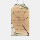 Elegante & chique rustieke bruiloft houten dank u cadeaulabel (Voorkant)