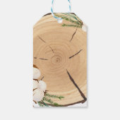 Elegante & chique rustieke bruiloft houten dank u cadeaulabel (Achterkant)