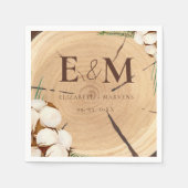 Elegante & chique rustieke bruiloft houten dank u servet (Voorkant)