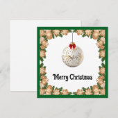 Elegante chique rustieke kleurrijke vrolijke kerst feestdagenkaart (Voorkant / Achterkant)