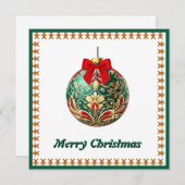 Elegante chique rustieke kleurrijke vrolijke kerst feestdagenkaart (Voorkant / Achterkant)