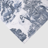 Elegante chique rustieke paarden blauw wit toilet tissuepapier (Detail)