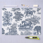 Elegante chique rustieke paarden blauw wit toilet tissuepapier (Craft)