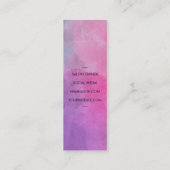 Elegante Chique Scharen Kam Waterverf Mini Visitekaartje (Achterkant)