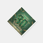 Elegante chique smaragd en gouden juweel 30e verja servet (Hoek)