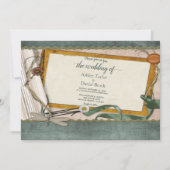 Elegante chique  stijlvolle decoratieve bruiloft kaart (Voorkant)