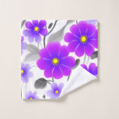 Elegante chique stijlvolle Paarse bloem Bad Handdoek (Wasdoekje)