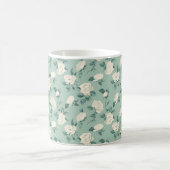 Elegante chique stijlvolle  witte rozen koffiemok (Center)