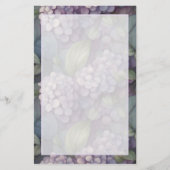 Elegante chique stoffige paarse boho waterverf blo briefpapier (Voorkant)