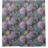 Elegante chique stoffige paarse boho waterverf blo douchegordijn (Voorkant)