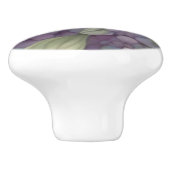 Elegante chique stoffige paarse boho waterverf blo keramische knop (Zijkant)