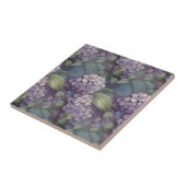 Elegante chique stoffige paarse boho waterverf blo tegeltje (Zijkant)