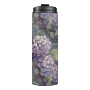 Elegante chique stoffige paarse boho waterverf blo thermosbeker