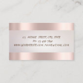 Elegante chique streep cactus vetplanten Roos Visitekaartje (Achterkant)