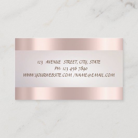 Elegante chique streep cactus vetplanten Roos Visitekaartje (Achterkant)