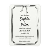 Elegante chique strik tijdloze bruiloft bewaar de  magneet (Verticaal)