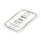 Elegante chique strik tijdloze bruiloft bewaar de  magneet (Linkerzijde)