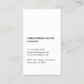 Elegante chique textuur grijs faux goud consultant visitekaartje (Achterkant)