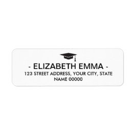 Elegante chique typografie Afstuderen retouradres Etiket