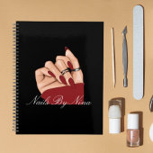 Elegante chique typografie Nail Beauty Salon Zwart Planner