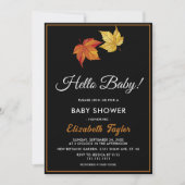Elegante chique val laat Boho Autumn Baby shower a Kaart (Voorkant)