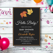 Elegante chique val laat Boho Autumn Baby shower a Kaart