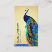 Elegante chique vintage rustieke blauwe Indiase pa Visitekaartje (Voorkant)