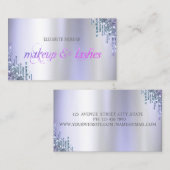 Elegante chique violette glitter druppels professi visitekaartje (Voorkant / Achterkant)