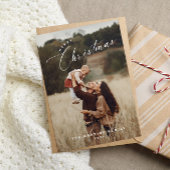 Elegante chique vrolijke kerst foto vakantie Kaart