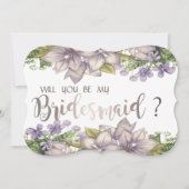 Elegante Chique Waterverf Bloemen Bruidsmeisje Kaa Kaart (Voorkant)