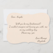 Elegante Chique Waterverf Bloemen Bruidsmeisje Kaa Kaart (Achterkant)