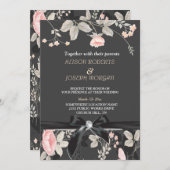 Elegante chique waterverf Bloemen Bruiloft Kaart (Voorkant / Achterkant)