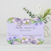 Elegante chique waterverf bloemen RSVP Kaart (Staand voorkant)