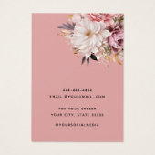 Elegante chique Waterverf Boho oorbel display kaar Visitekaartje (Achterkant)