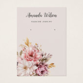 Elegante chique Waterverf Boho oorbel display kaar Visitekaartje (Voorkant)