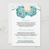 Elegante chique Waterverf bruiloft informatie Gast Kaart (Voorkant)